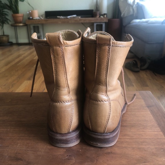 FRYE Veronica Combat Boots camel 7.5 - Picture 5 of 5